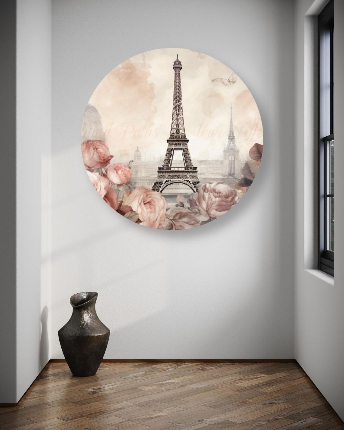 RUNDES BILD Beige 80/80 cm - Beige, Textil (80/80cm) - KUNSTLOFT