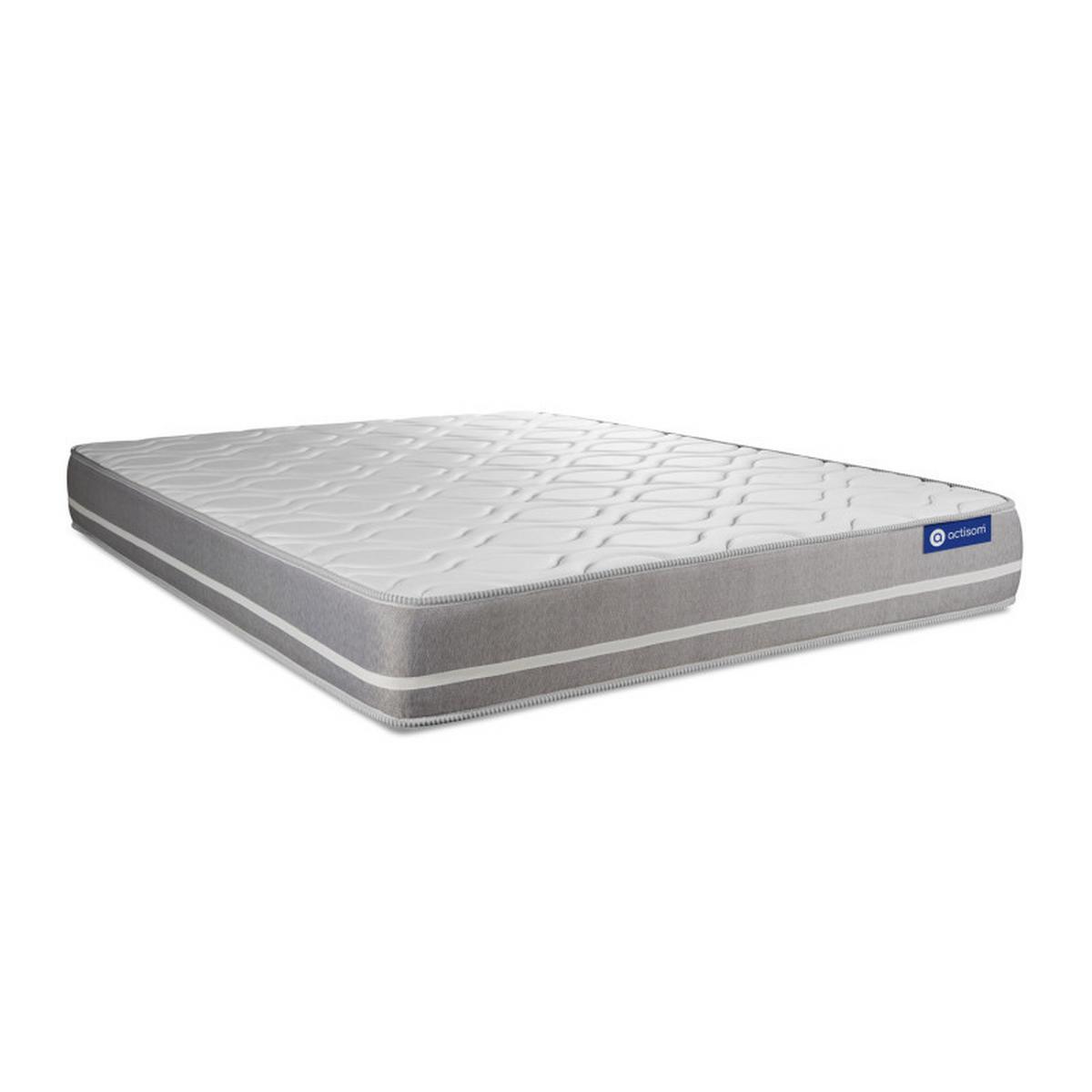 BETT Actilatex touch Latex und Memory-Schaum 135 x 200 cm h1 - Kit Bettgestell Grau - Beige/Grau, Karton/Holz (135/200cm) - ACTISOM
