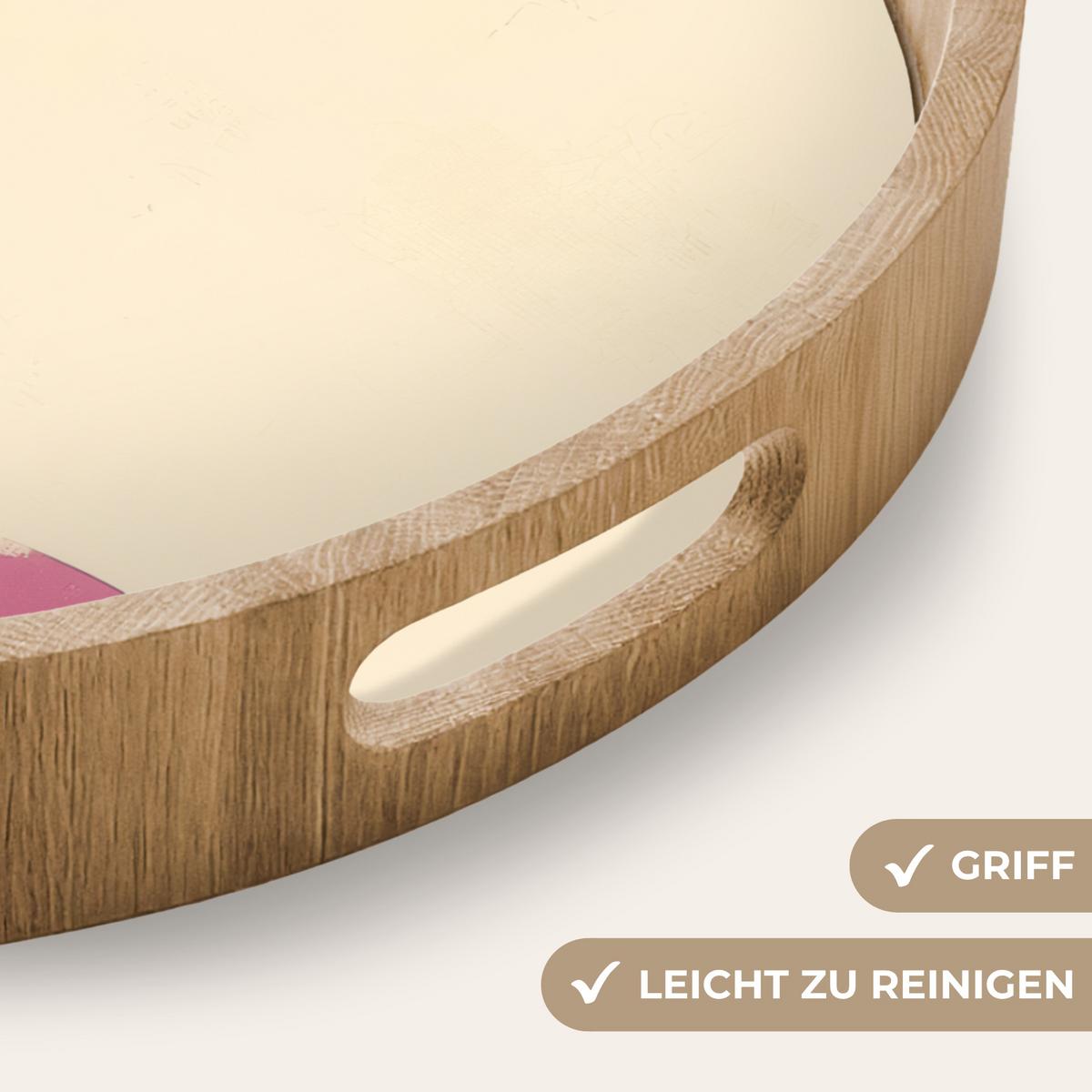 TABLETT Formen - Abstrakt - Farbenfroh 50x50 cm - Orange, Holz (50/5/5cm) - OnlyWow