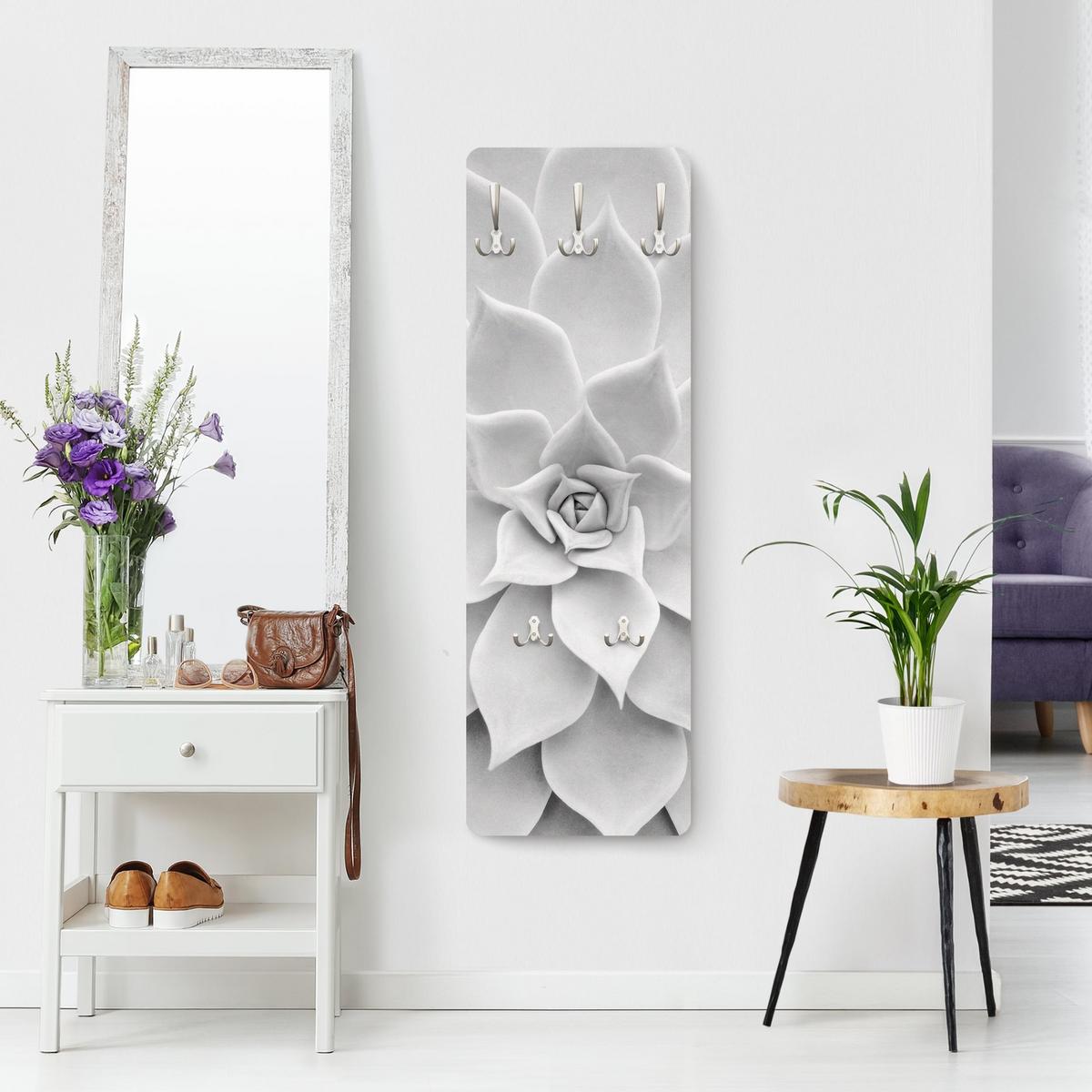 WANDGARDEROBE - Kaktus Sukkulente 34/105 cm - Schwarz, Holzwerkstoff (34/105/1.6cm) - Bilderwelten