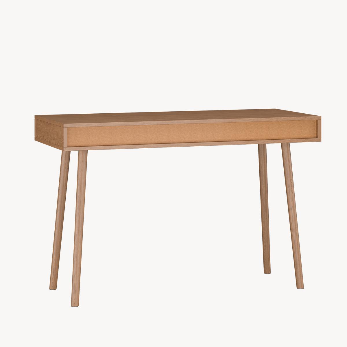 SCHREIBTISCH Habo - Dunkelbraun, Holzwerkstoff/Metall (48/115/75cm) - [en.casa]