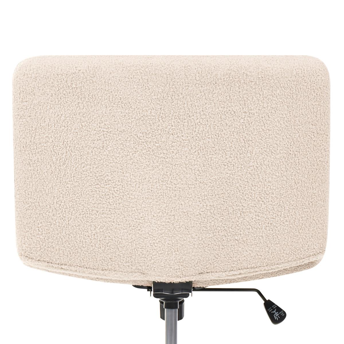 SCHREIBTISCHSTUHL Bouclé Hellbeige Catlin - Beige, Textil (64/80/68cm) - Beliani