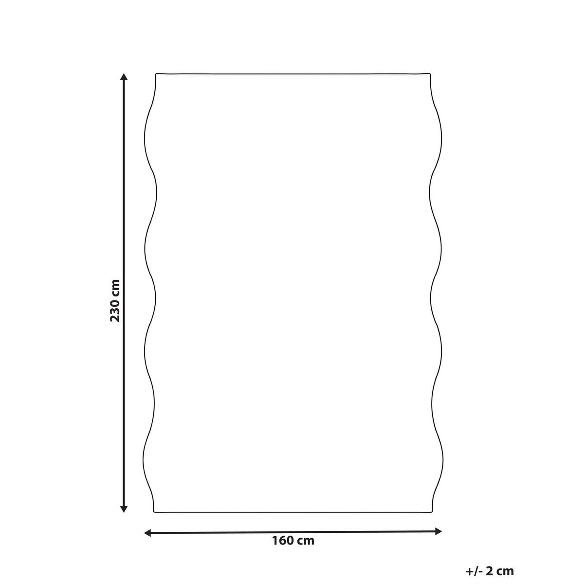 TEPPICH Hellgrau 160/230 cm Dawa - Hellgrau/Grau, Kunststoff (160/230cm) - Beliani