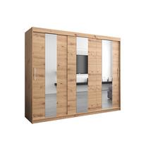 SCHWEBETÜRENSCHRANK 200/250/62 3-türig - Silberfarben/Eiche Artisan, Holz/Kunststoff (250/200/62cm) - MÖBEL KRYSPOL