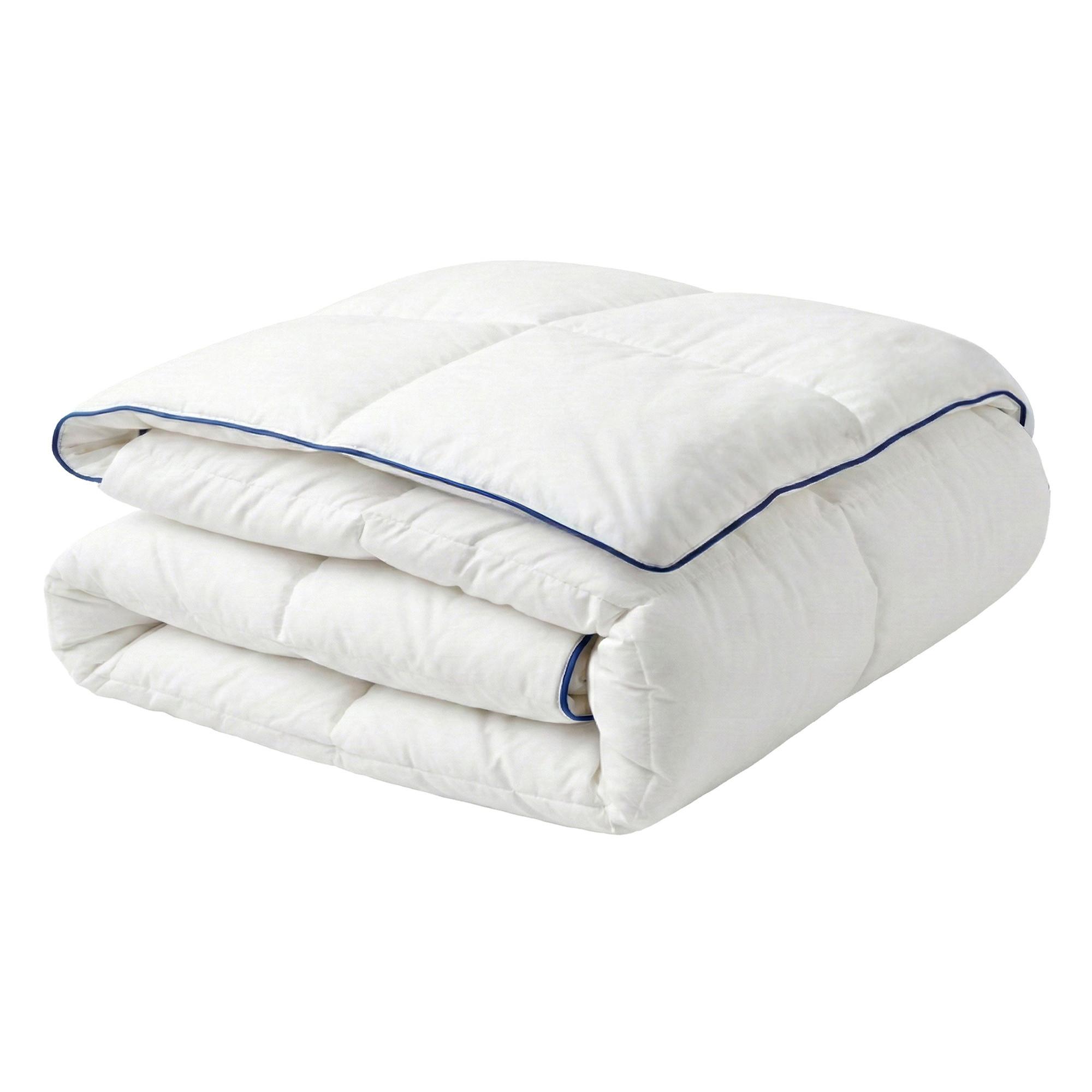 BETTDECKE Entenfedern und Daunen Leicht Warm 150/200 cm Cervino - Weiß, Textil (150/200cm) - Beliani