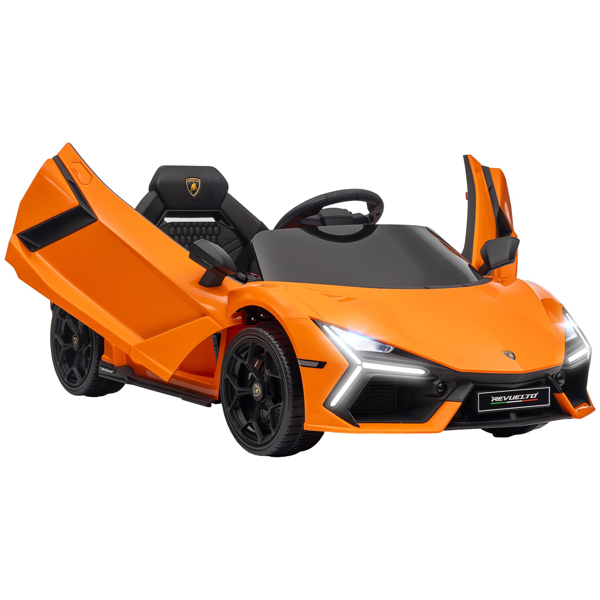 KINDER Elektroauto 12V Kinderauto mit 2,4G Fernbedienung, Musik, Orange - Orange, Metall (105/60/40cm) - AIYAPLAY