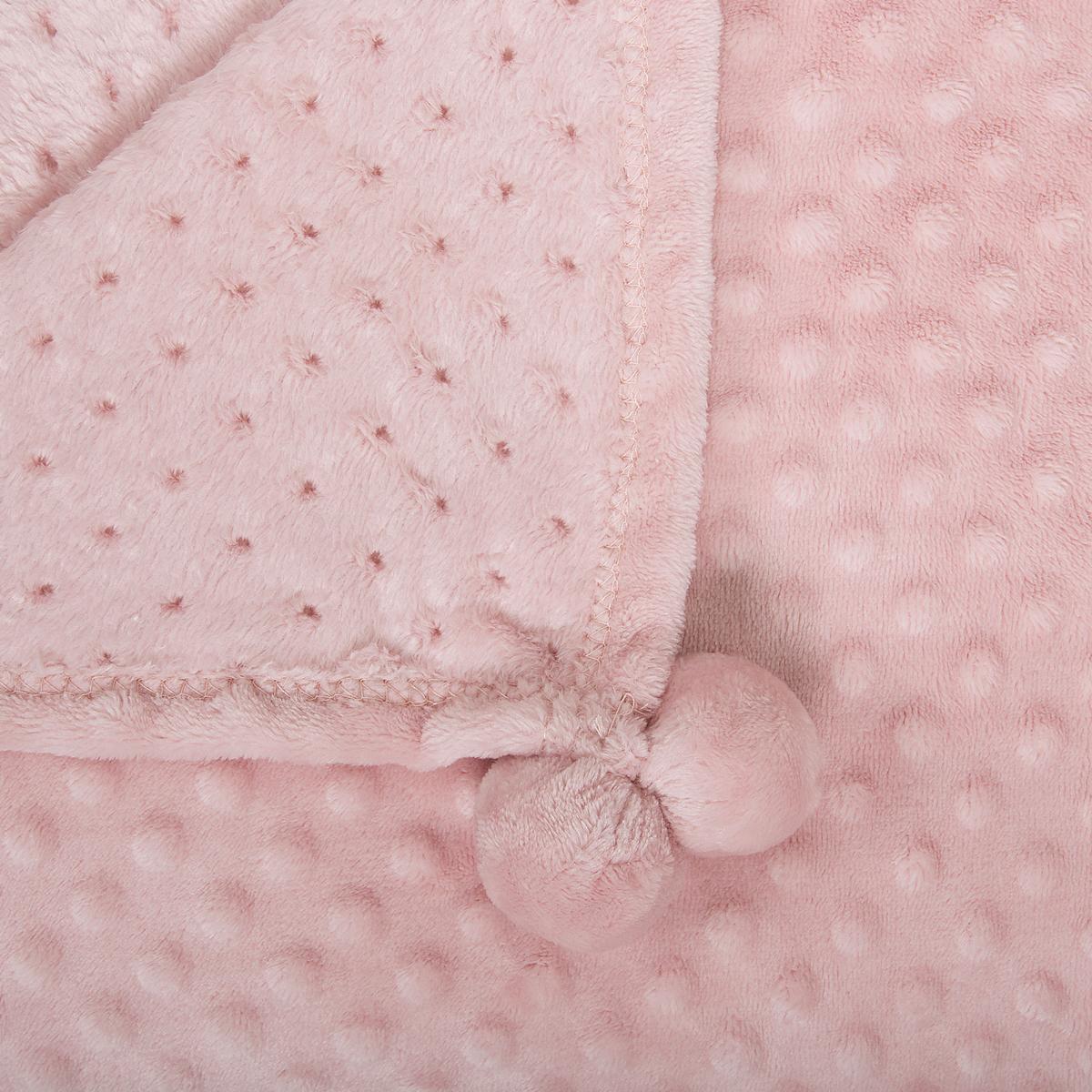 DECKE Rosa Samur 220/200 cm - Pink, Textil (200/220cm) - Beliani