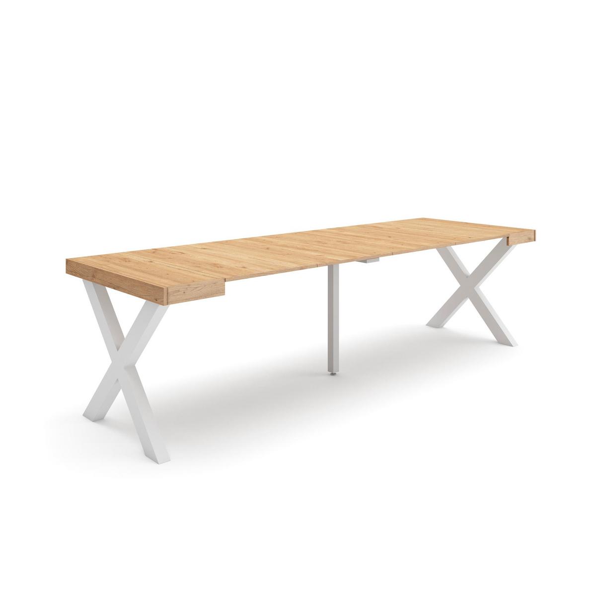 ESSTISCH ausziehbar 58 bis 262cm, für 12 Gäste, eiche, 58/90/73cm - Eichefarben, Holzwerkstoff (90/262/73cm) - Skraut Home