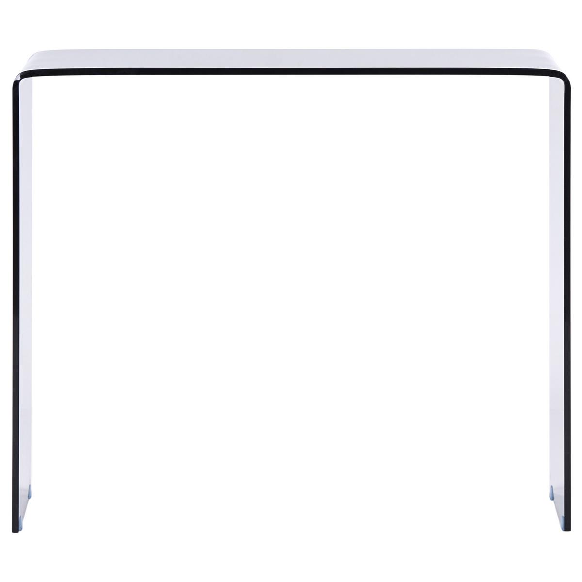 KONSOLENTISCH Sicherheitsglas Schwarz Kendall - Schwarz, Glas (90/75/30cm) - Beliani