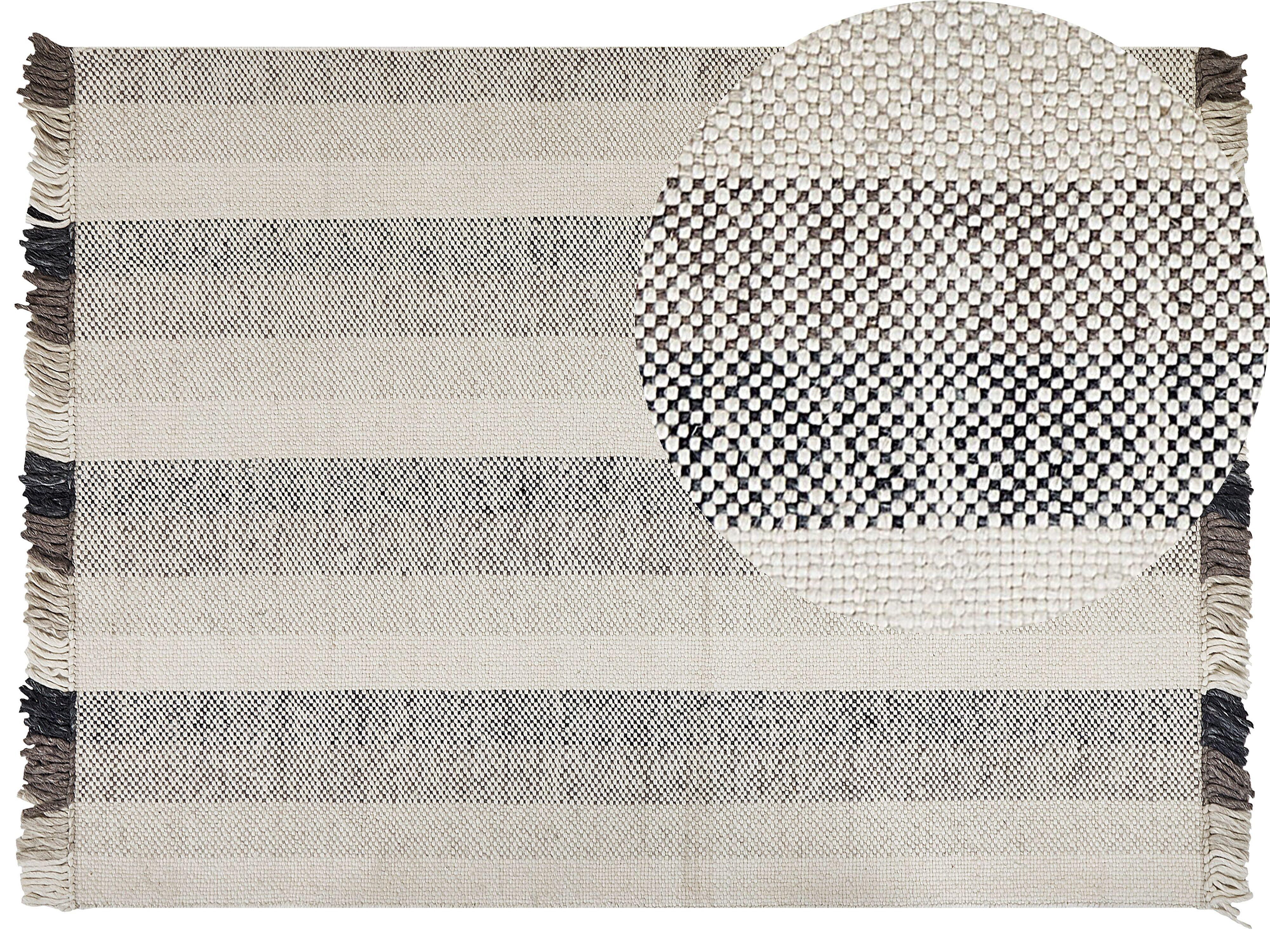 KURZFLOR-TEPPICH Emirler 230/160 cm - Weiß, Textil (160/230cm) - Beliani