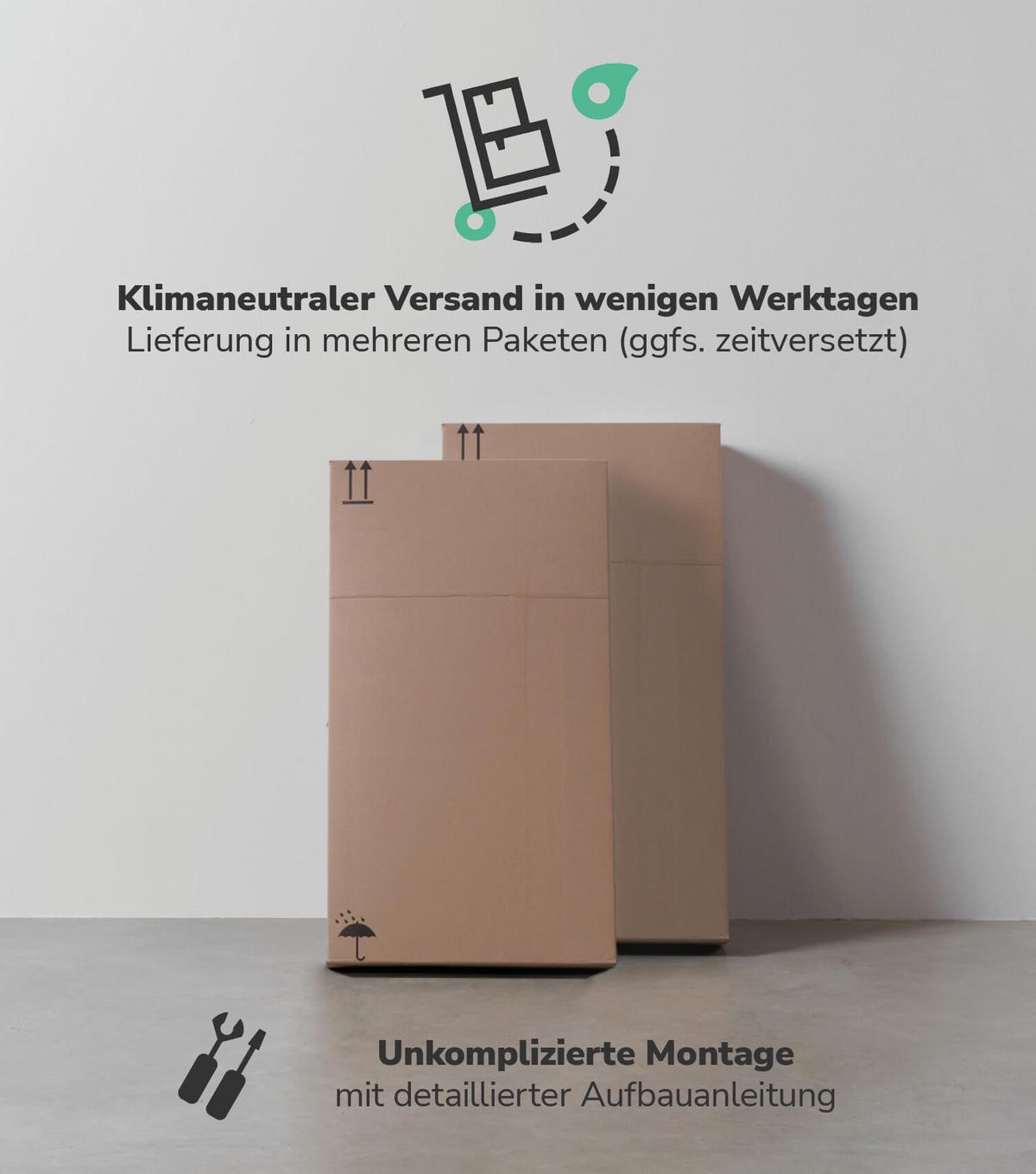 MEHRZWECKSCHRANK Der Praktische - Anthrazit/Schwarz, Holzwerkstoff (60/180/34cm) - Mokebo