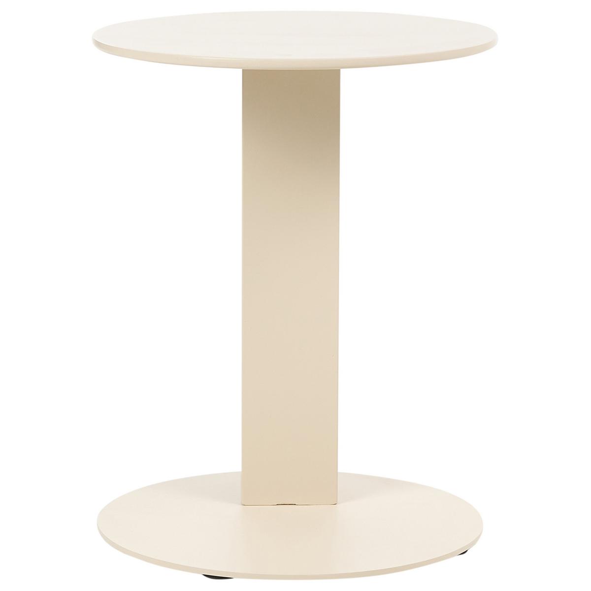 OUTDOOR-BEISTELLTISCH 40/40/Metall Beige Vanzago - Beige, Metall (40/40/51cm) - Beliani