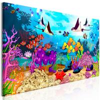 KUNSTDRUCK Bunt 90/30 cm - Multicolor, Textil (90/30cm) - KUNSTLOFT