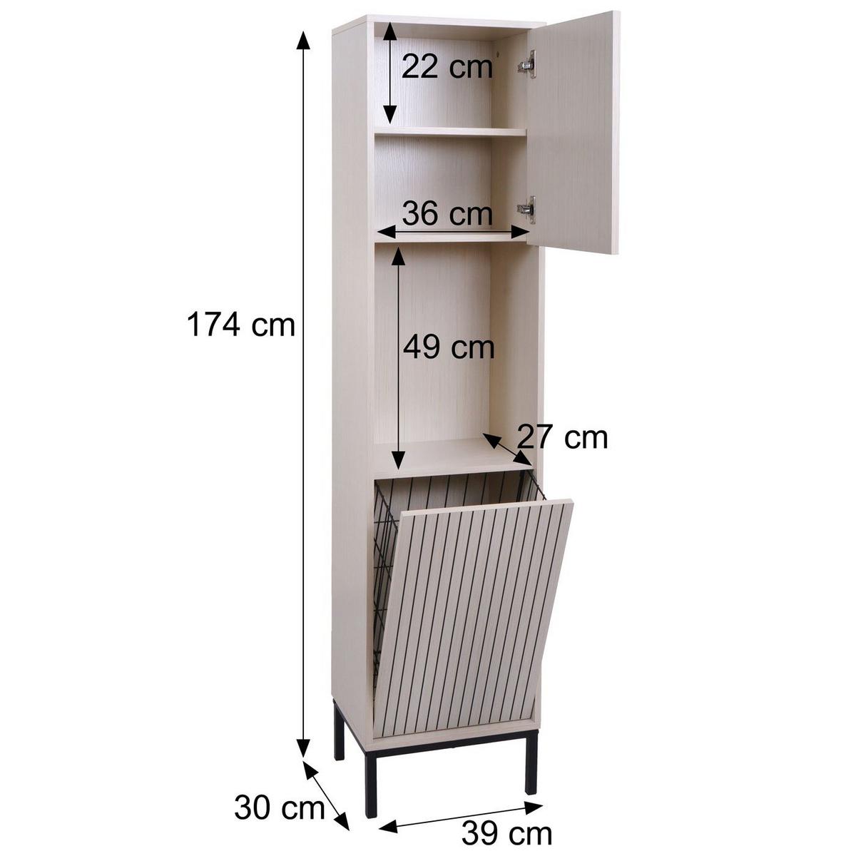 HOCHSCHRANK Beige - Beige, Holzwerkstoff (39/174/30cm) - MCW