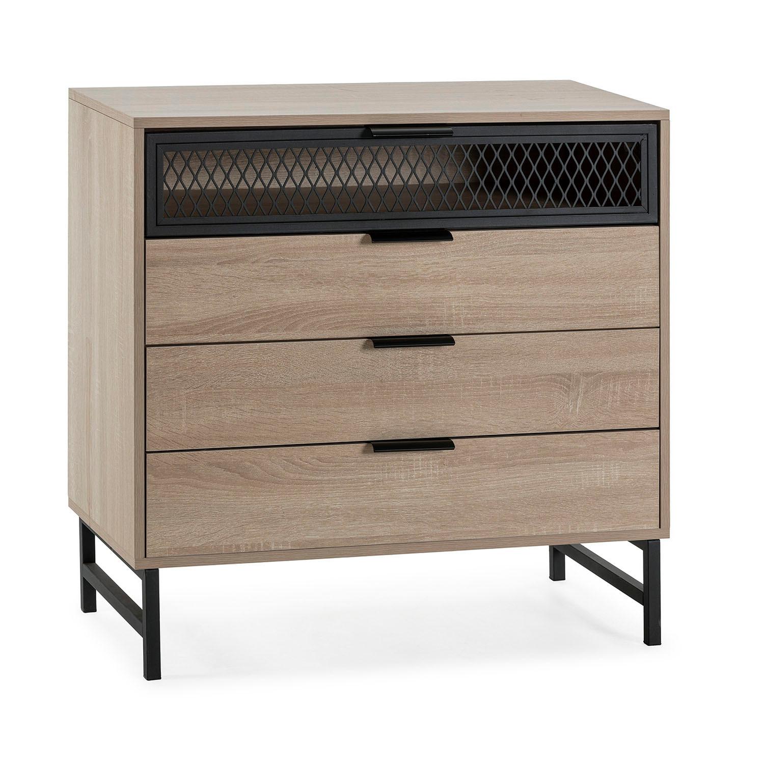 KOMMODE 80/77/40 Hera holzfarben - Honigeiche, Holzwerkstoff (80/77/40cm)