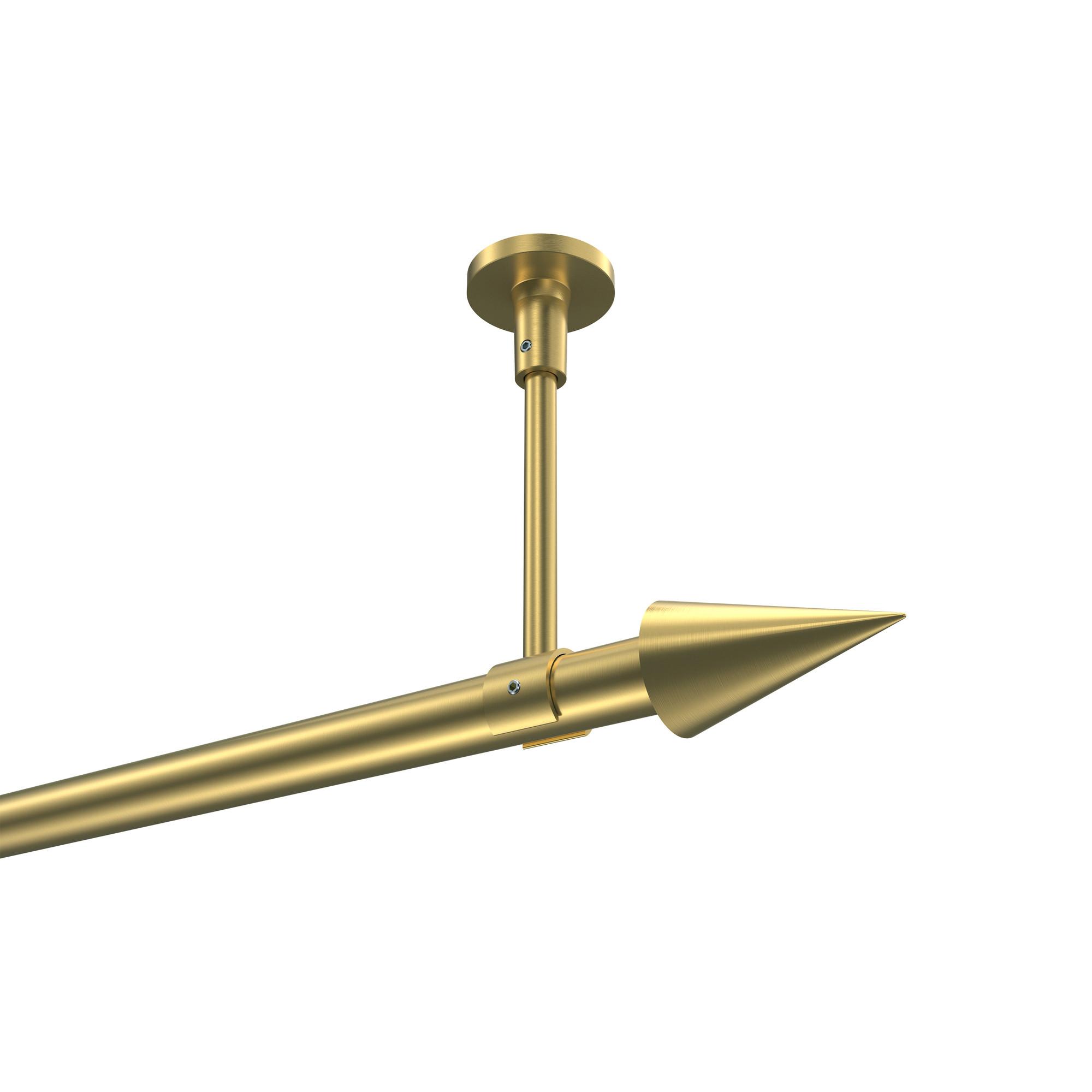 GARDINENSTANGE Sonette Savio 120 cm, 1-läufig, 20 mm Ø Messing-Optik - Messingfarben, Metall (120cm) - INTERDECO