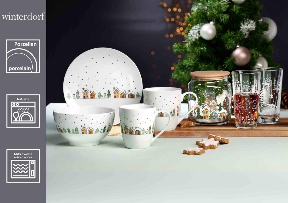 JUMBOBECHER Winterdorf weiß 500 ml 6er Set - Weiß, Keramik (0.5L) - Ritzenhoff Breker