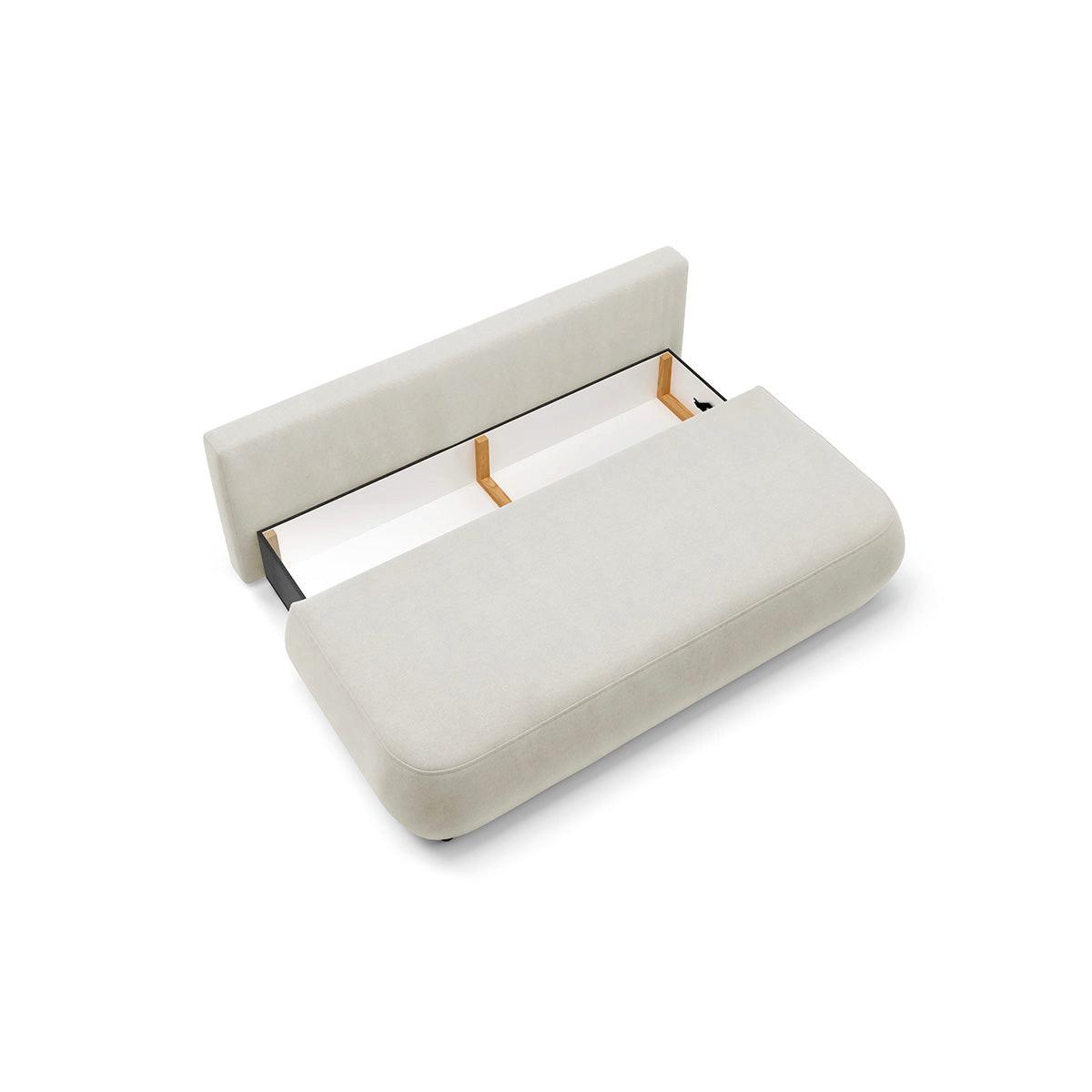 SOFA Antonio 3 Sitzplätze Gebrochenes Weiß - Weiß, Holz (210/82/106cm) - Petits-meubles