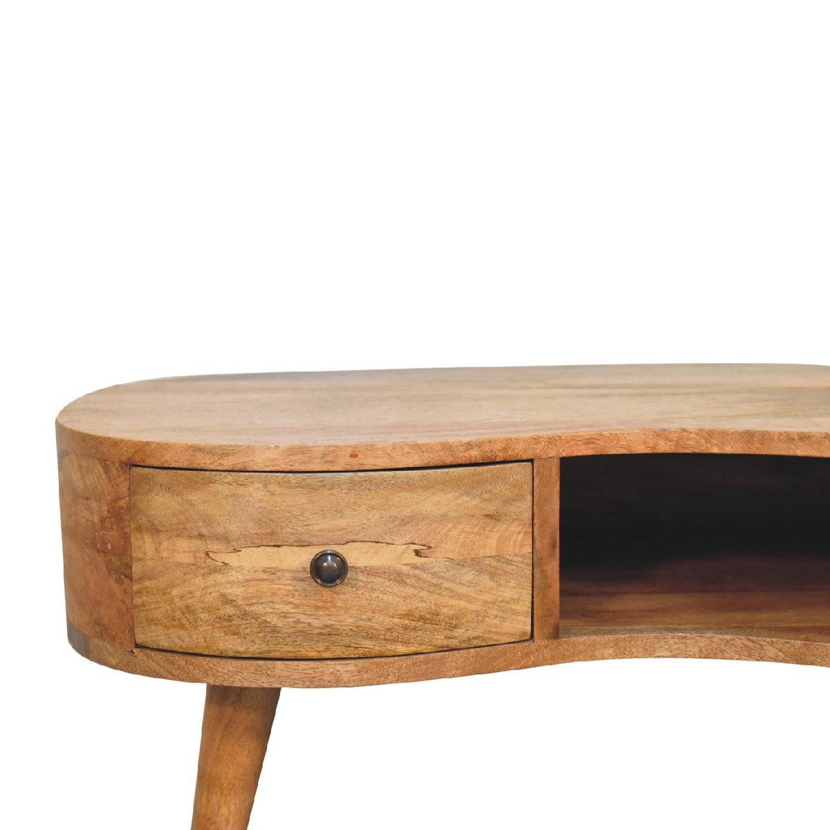 COUCHTISCH 1 Schublade, 1 offenes Fach, Nordische Beine, Beige - Messingfarben/Braun, Holz/Metall (50/80/40cm) - Artisan Furniture