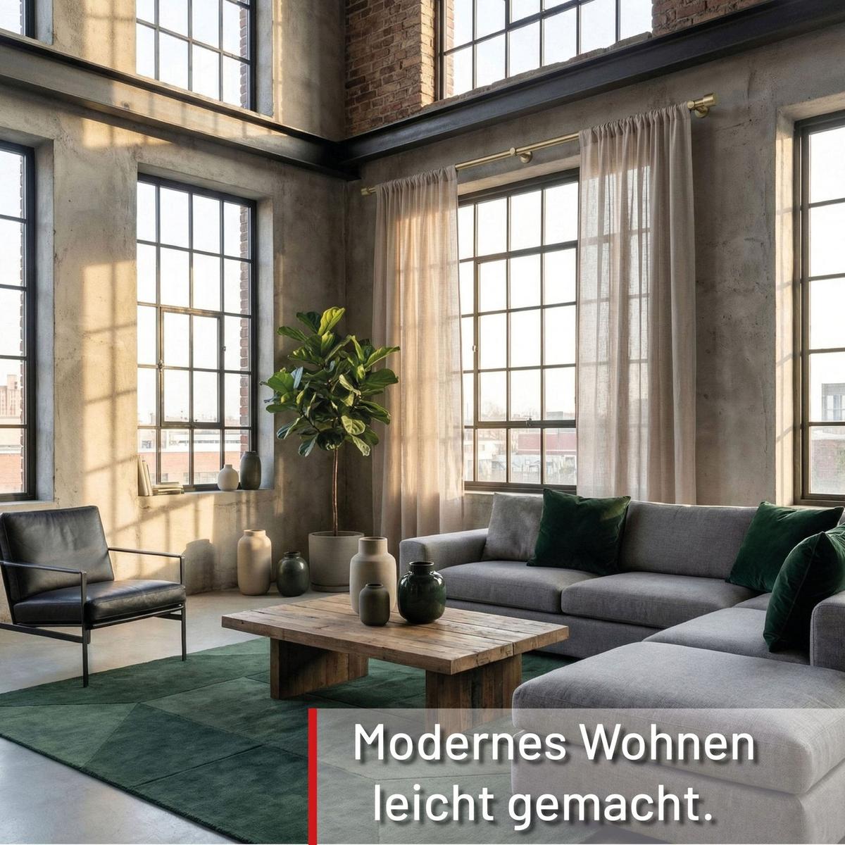 GARDINENSTANGE auf Maß 1-lauf Wandmontage Kappe 240cm - Messingfarben, Metall (240cm) - Deco-Raum