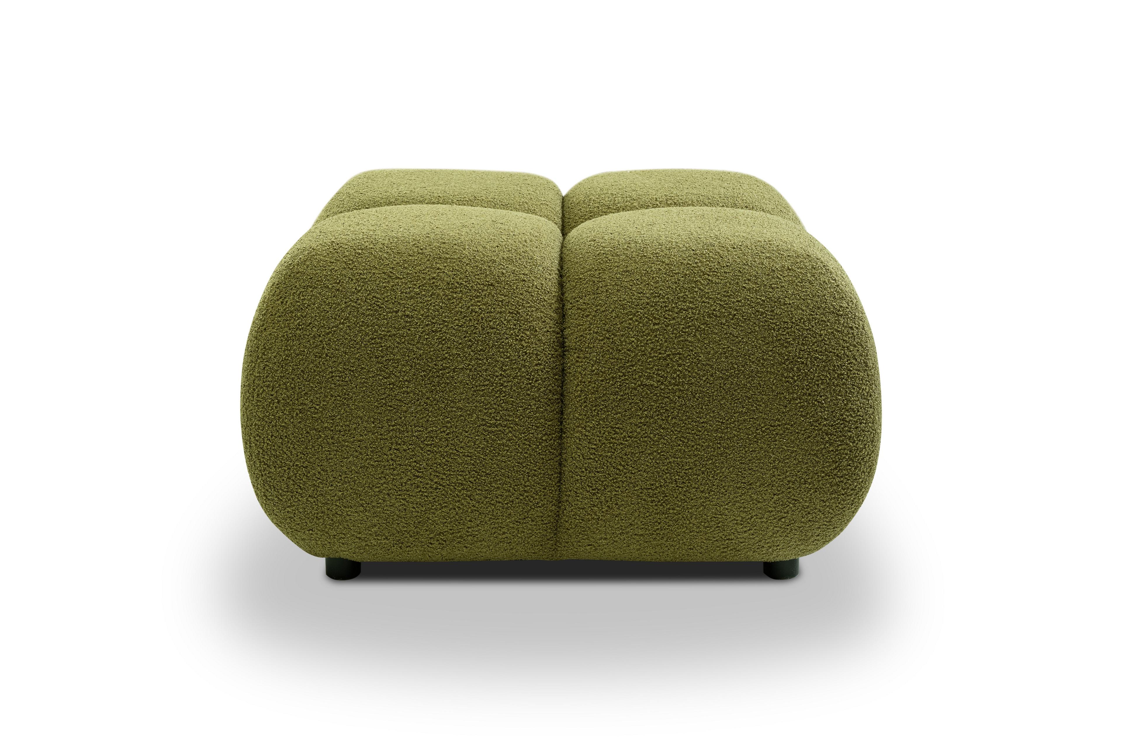 POLSTERHOCKER DUCA Modern Sitzhocker, Fußhocker Grün - Grün, Holzwerkstoff/Kunststoff (72/43.5/72cm) - MASSENO