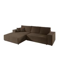 ECKSOFA Corunia In Poso - Braun, Holzwerkstoff/Textil (294/185cm) - Fun Möbel