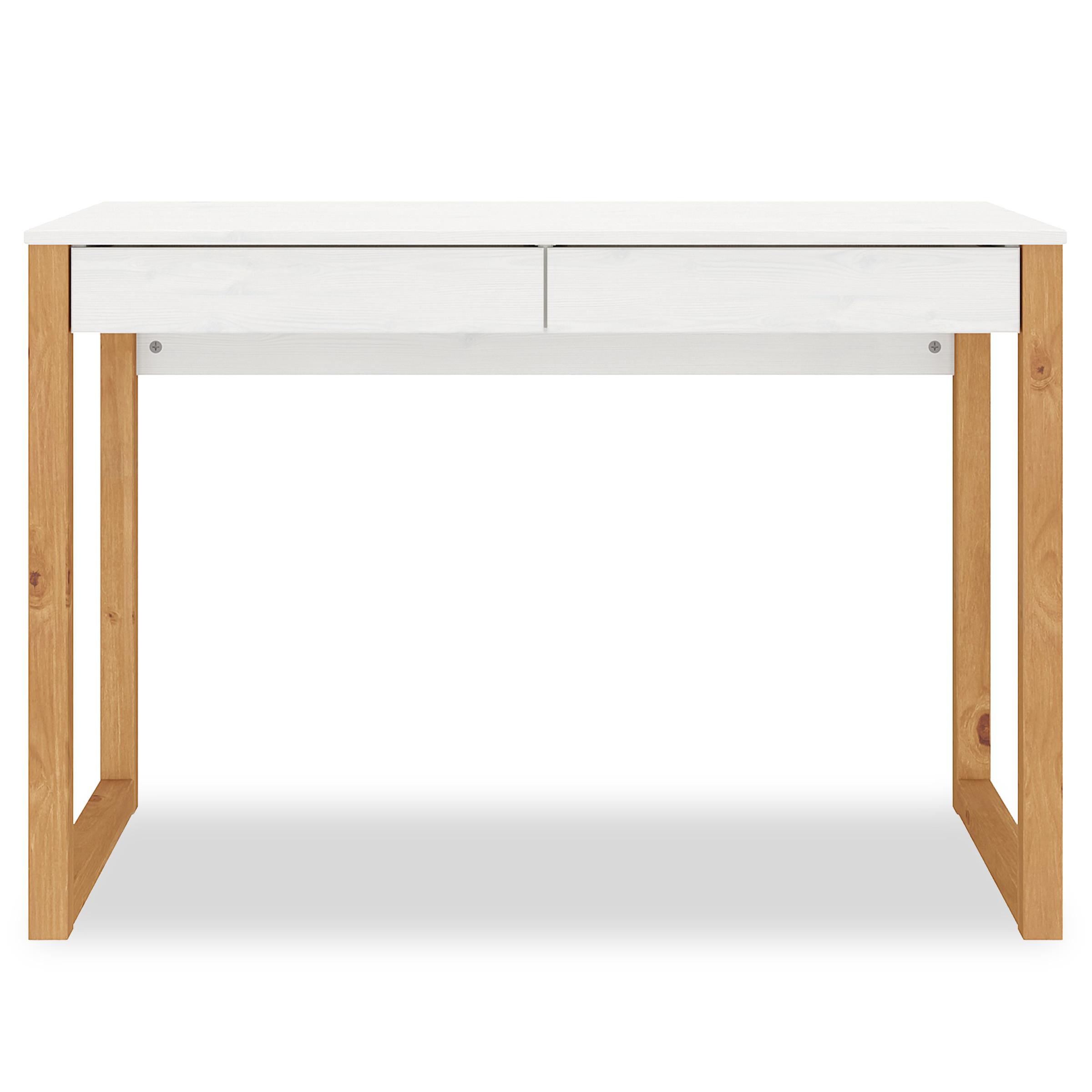 SCHREIBTISCH NOAH weiß/Eiche - Eichefarben/Weiß, Holz (54/110/75cm) - IDIMEX