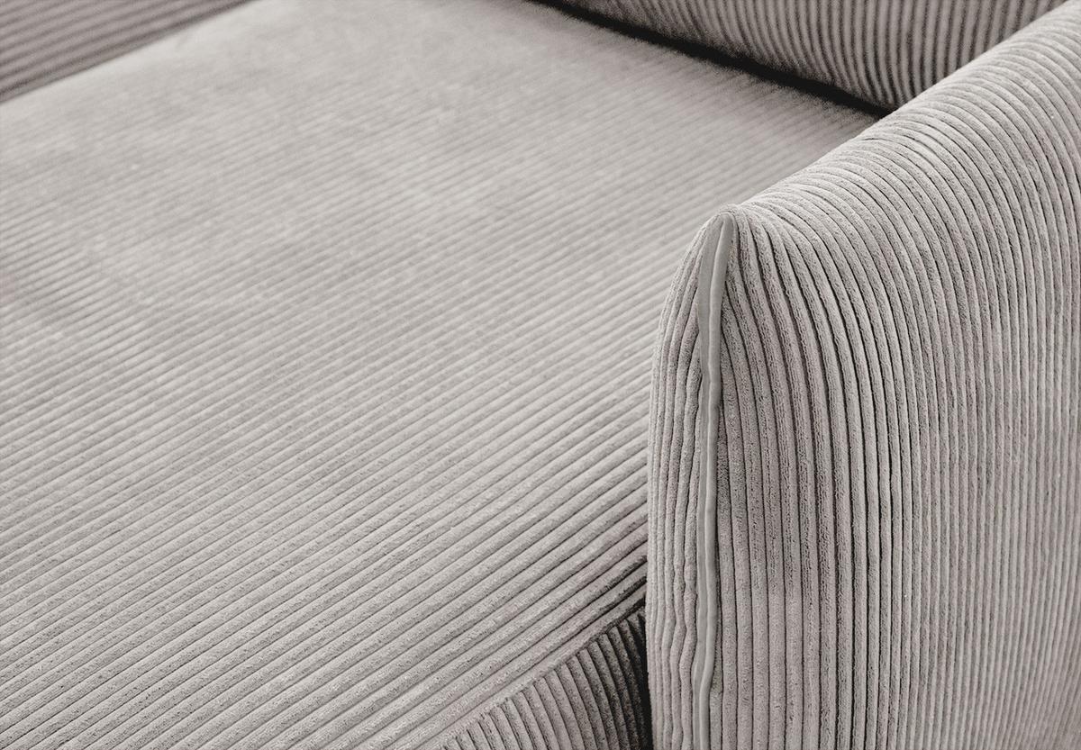 ECKSOFA TAUER 5-Sitzer, weiß - Schwarz/Weiß, Holzwerkstoff/Kunststoff (294/173cm) - Wozimo