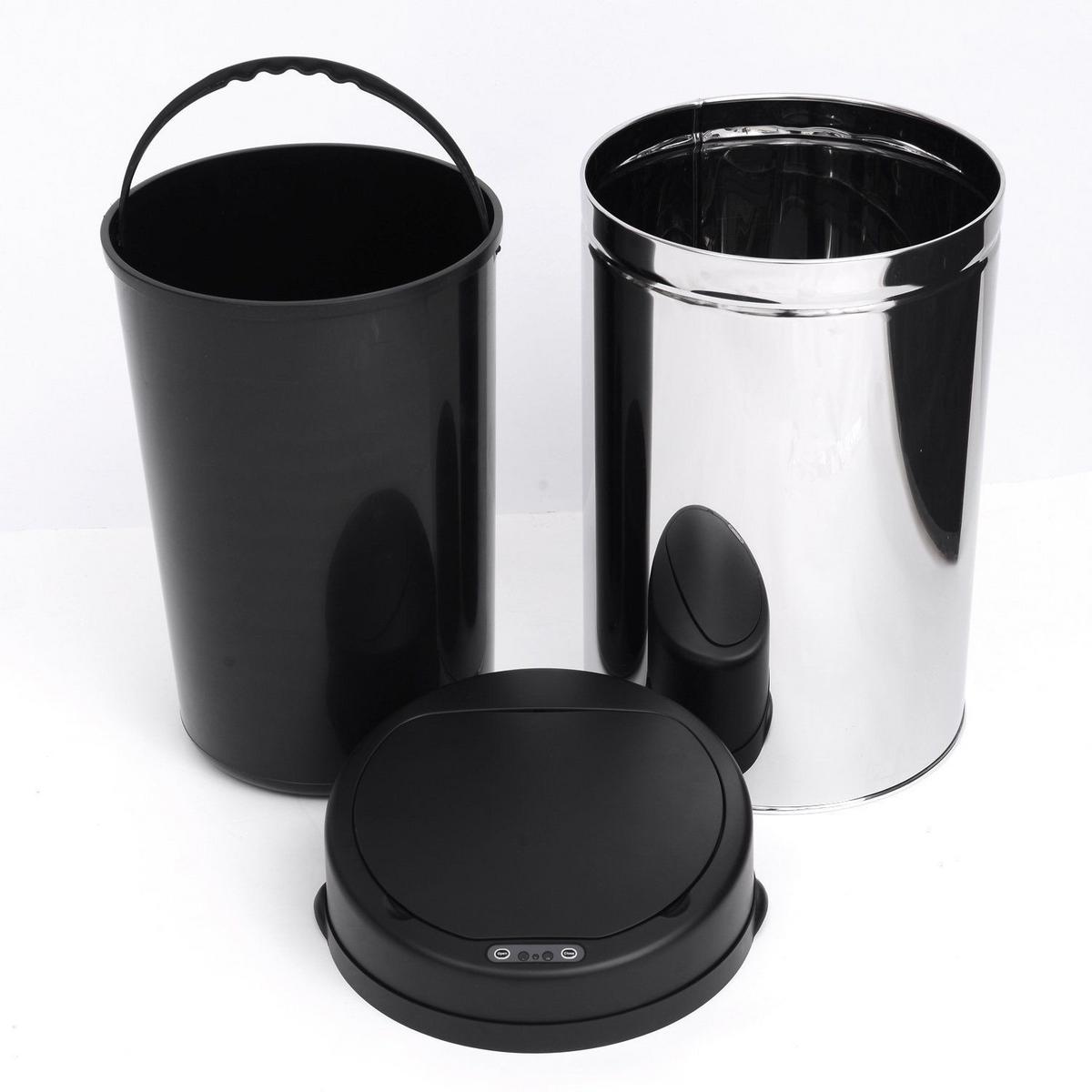 EDELSTAHL Automatik Mülleimer Abfalleimer IR Sensor Inneneimer rund 30L - Multicolor, Kunststoff (30.5/51.5/30.5cm) - HOMCOM