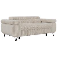 2-SITZER SOFA PETER - Beige Cord - Beige/Creme, Textil/Metall (200/76/99cm) - MKS