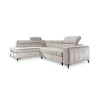 ECKSOFA Schlafsofa Agnesa In Salvador - Creme, Holzwerkstoff/Textil (275/200cm) - Fun Möbel