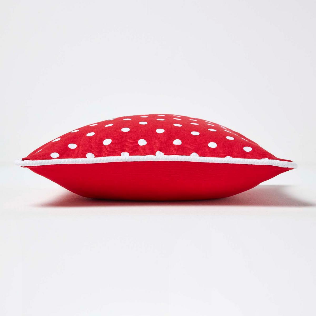 KISSENHÜLLE Polka Dots 30/30 cm, 100% Baumwolle - Rot, Textil (30/30cm) - Homescapes