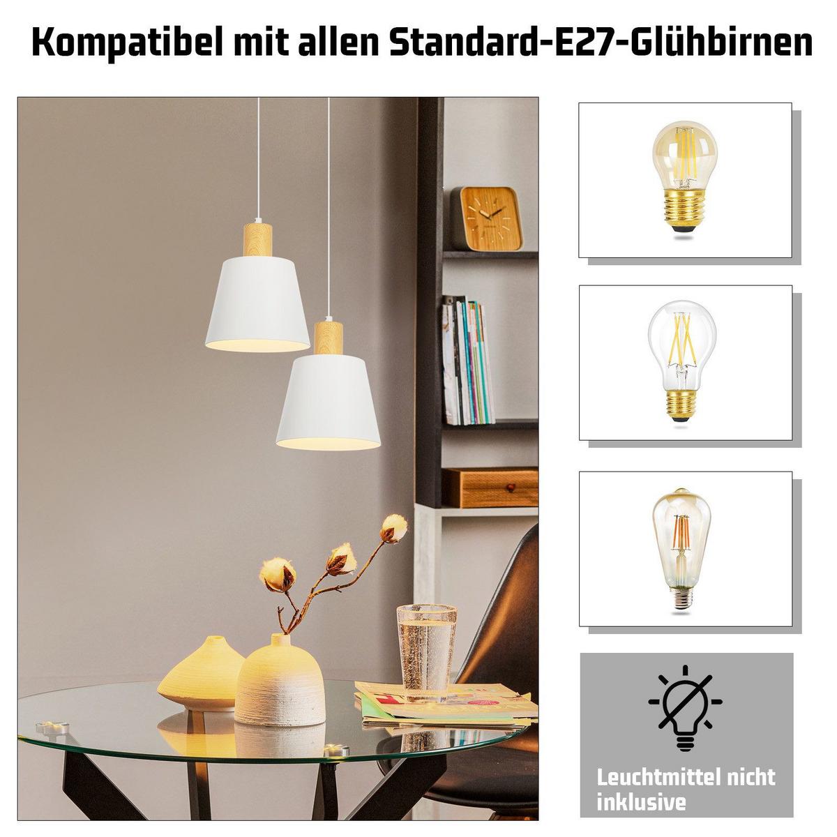 PENDELLEUCHTE Marstellar 8/8/149 cm - Weiß, Metall (8/8/149cm) - Nettlife