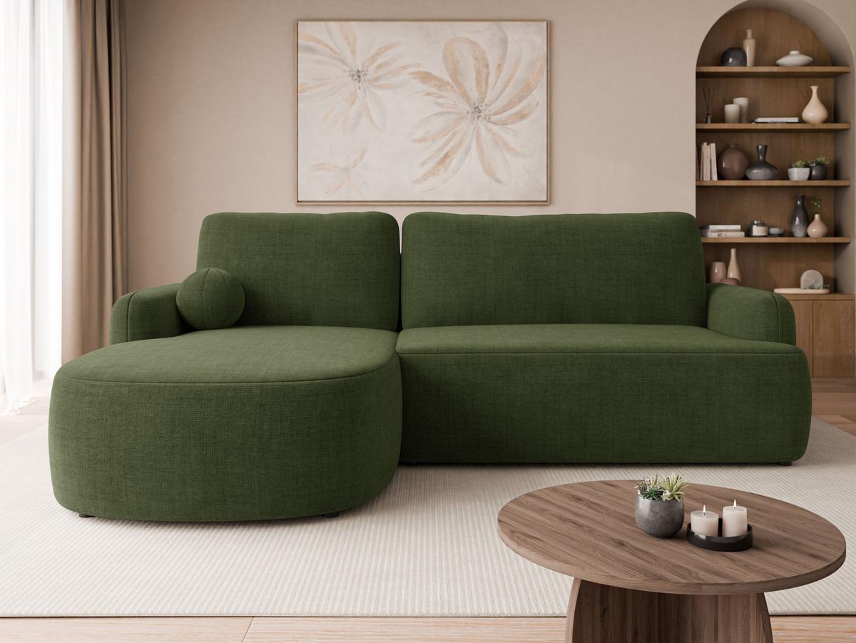 ECKSOFA Loridu Premium, Seite: Links - Schwarz/Grün, Holz/Kunststoff (250/174cm) - MIRJAN24