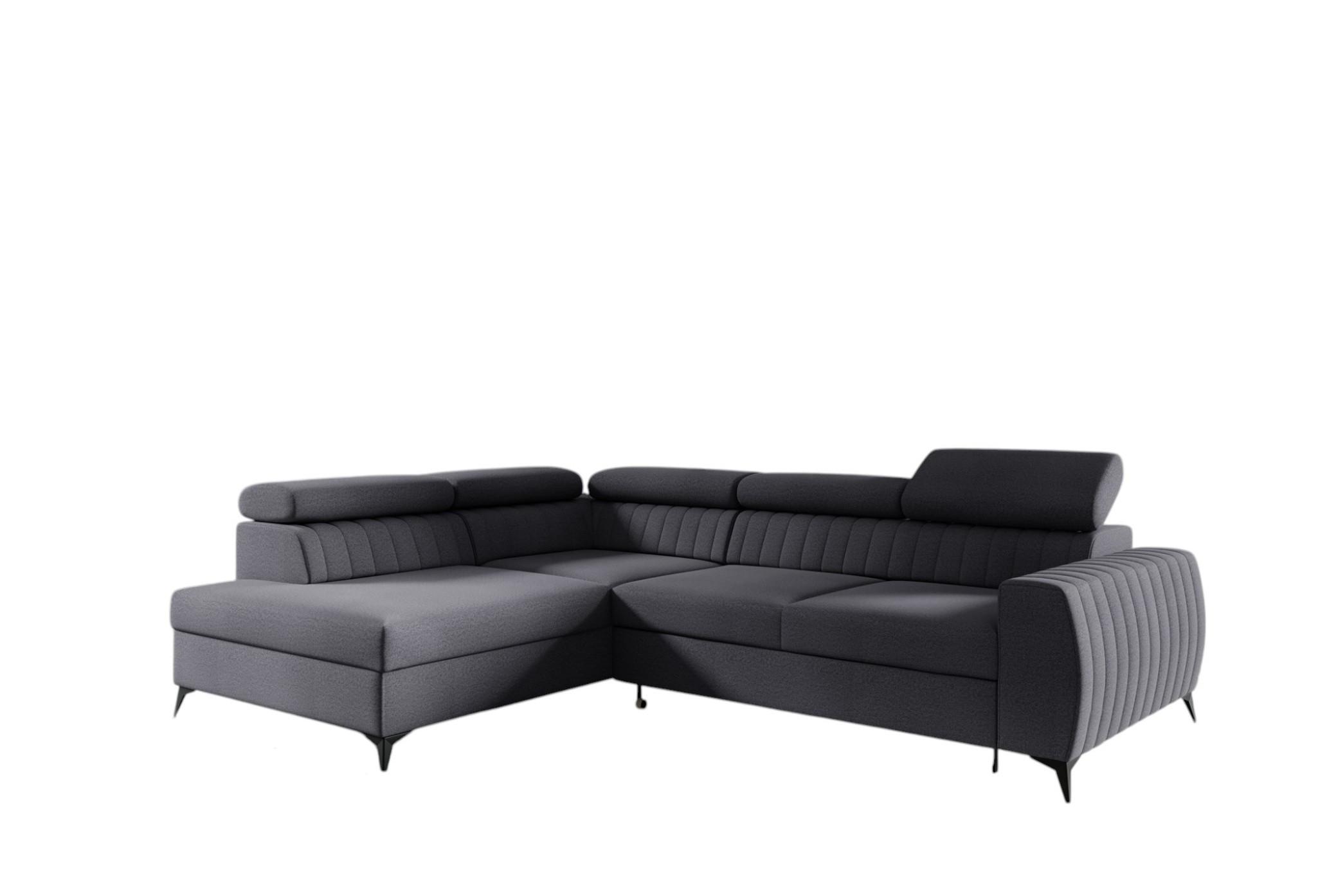 ECKSOFA Toronto - Dunkelgrau, Holzwerkstoff/Textil (270/200cm) - Fun Möbel