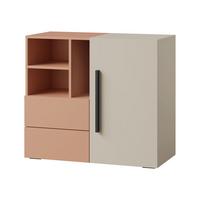 KOMMODE Lorin 1D2S LO08 - Kaschmir/Rosa, Holzwerkstoff (91/80/40cm) - MIRJAN24
