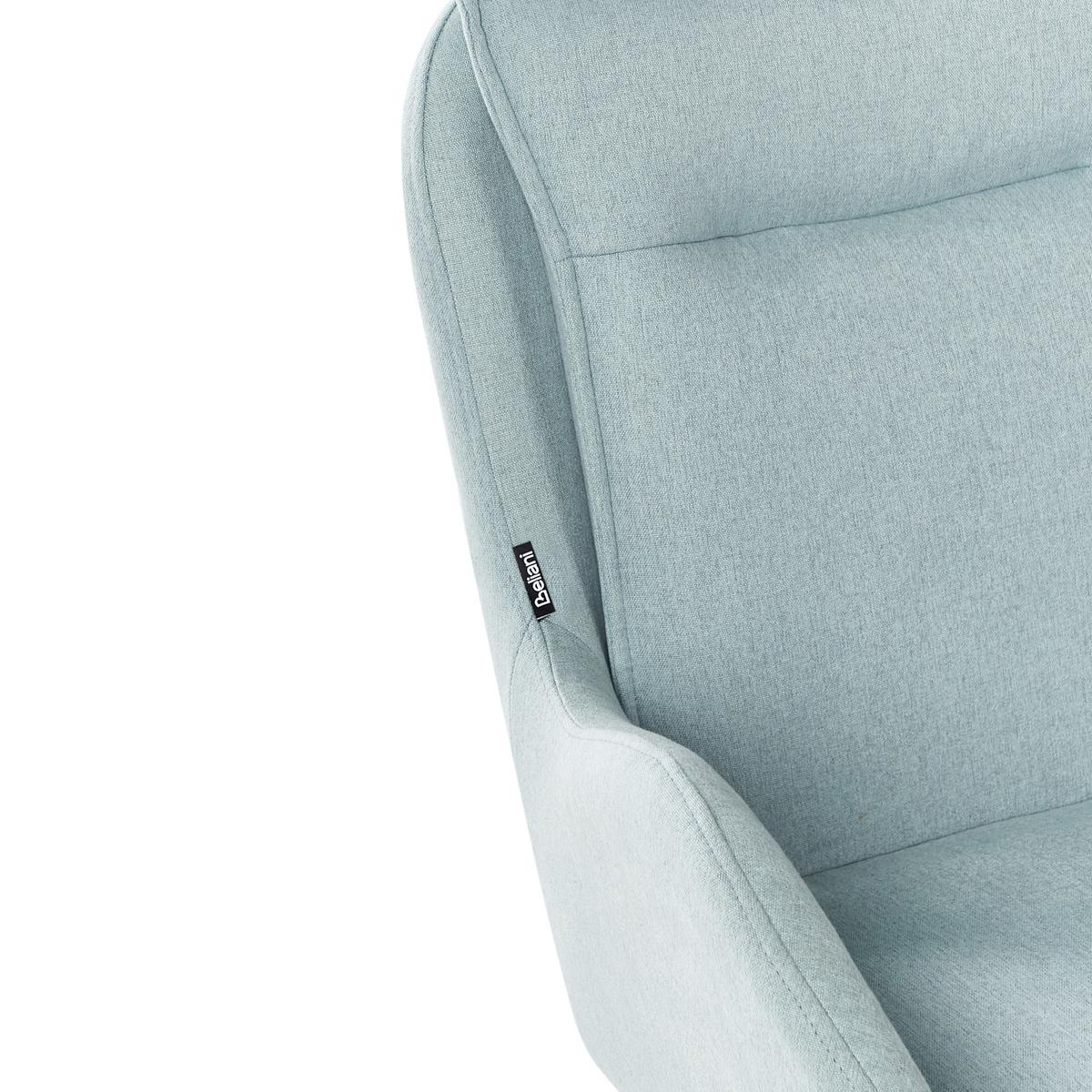 ESSZIMMERSTUHL 2er-Set Mintgrün Avelar - Schwarz/Mintgrün, Textil (62/92/63cm) - Beliani