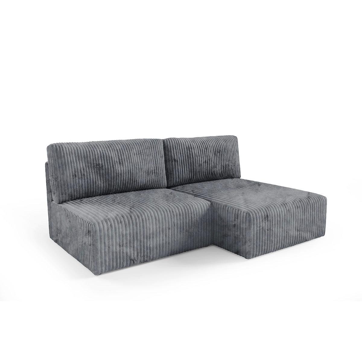 ECKSOFA Angela 3 Sitzplätze Dunkelgrau - Grau, Holz (210/149cm) - Petits-meubles