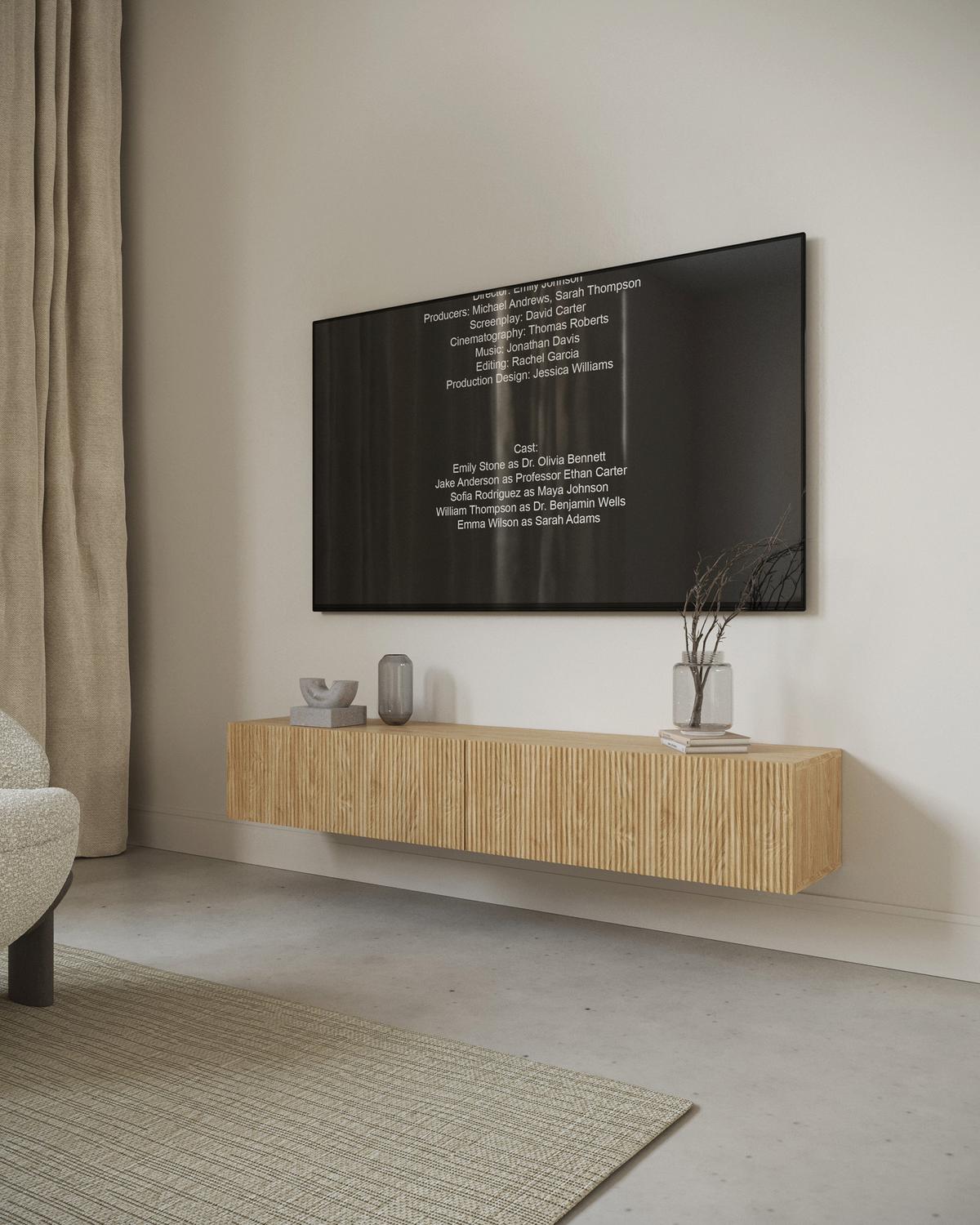 TV-HÄNGEBOARD Nolie Eichenholzoptik 175 cm - Eichefarben, Holz/Holzwerkstoff (175.5/28.5/31.6cm) - Selsey