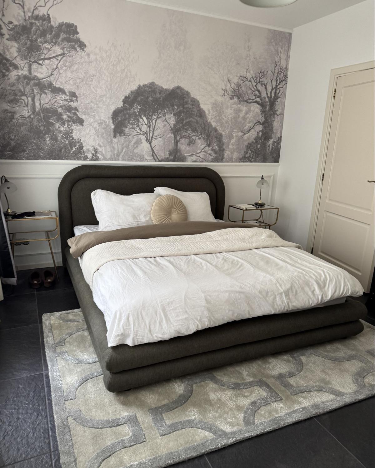 POLSTERBETT mit Lattenrost 160x200 cm Grün Lavardens - Grün, Textil (160/200cm) - Beliani