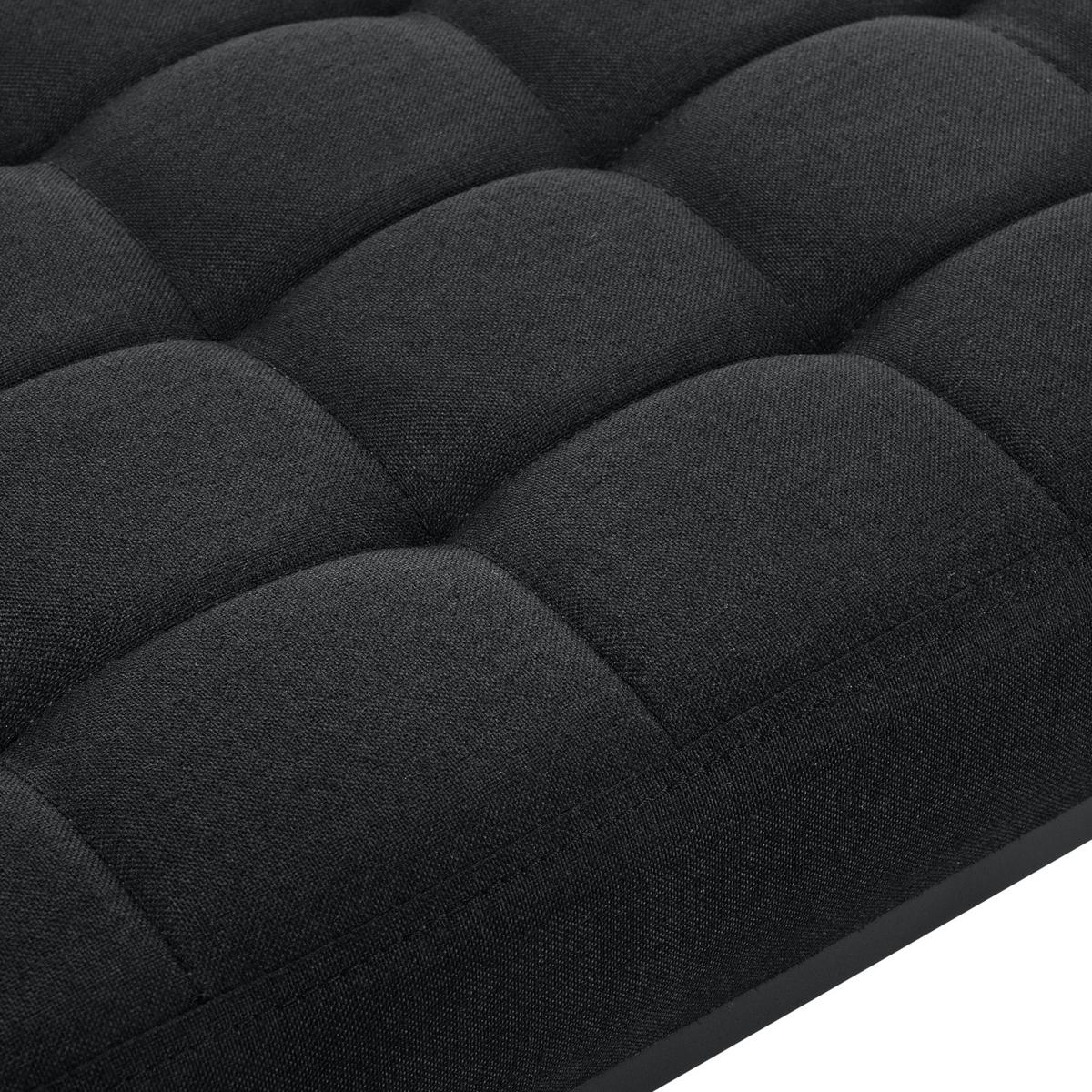POLSTERBANK Salta - Schwarz, Textil/Metall (120/38/40cm) - pro.tec