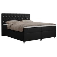 BOXBETT ROMA 120/200 - Schwarz Kunstleder - H3 - Schwarz, Holz/Textil (120/200cm)