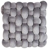 DEKOKISSEN Hellgrau 30/30 cm Sirali - Hellgrau, Textil (30/30cm) - Beliani