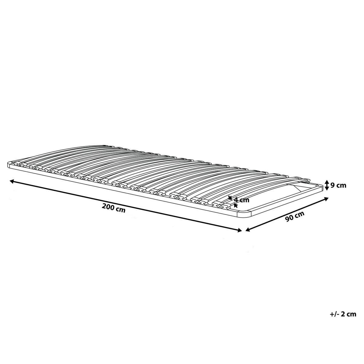 LATTENROST 90x200 cm Schwarz Combourg - Schwarz, Metall (90/9/200cm) - Beliani