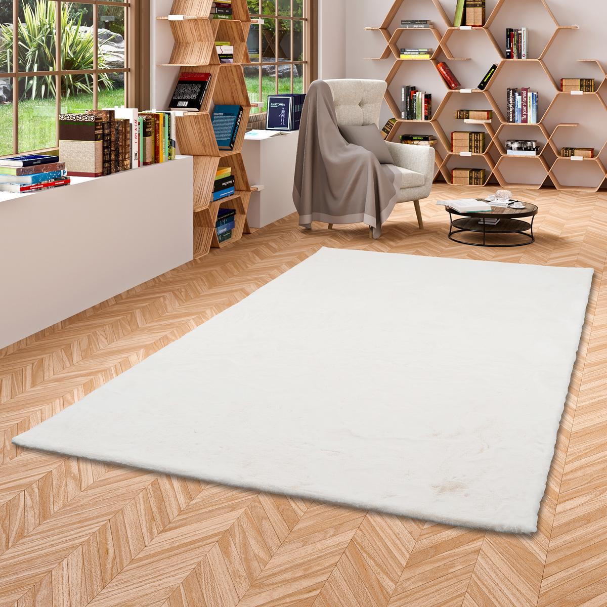 FELLTEPPICH LUXUS SUPER SOFT PLUSH - Weiß, Textil (160/230cm) - Pergamon