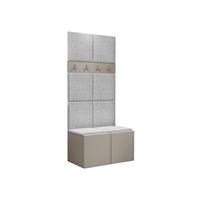 GARDEROBEN-SET Orion IV - Kaschmir/Hellgrau, Holzwerkstoff/Kunststoff (84/186/46cm) - MIRJAN24