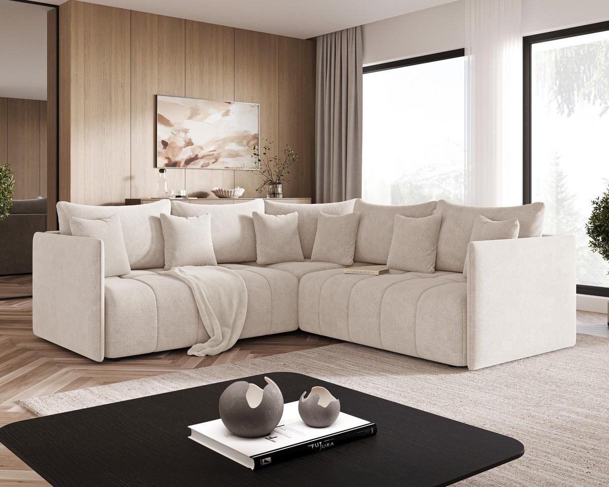 ECKSOFA Ardi Beige - Beige, Holz/Textil (240/240cm) - Graingold