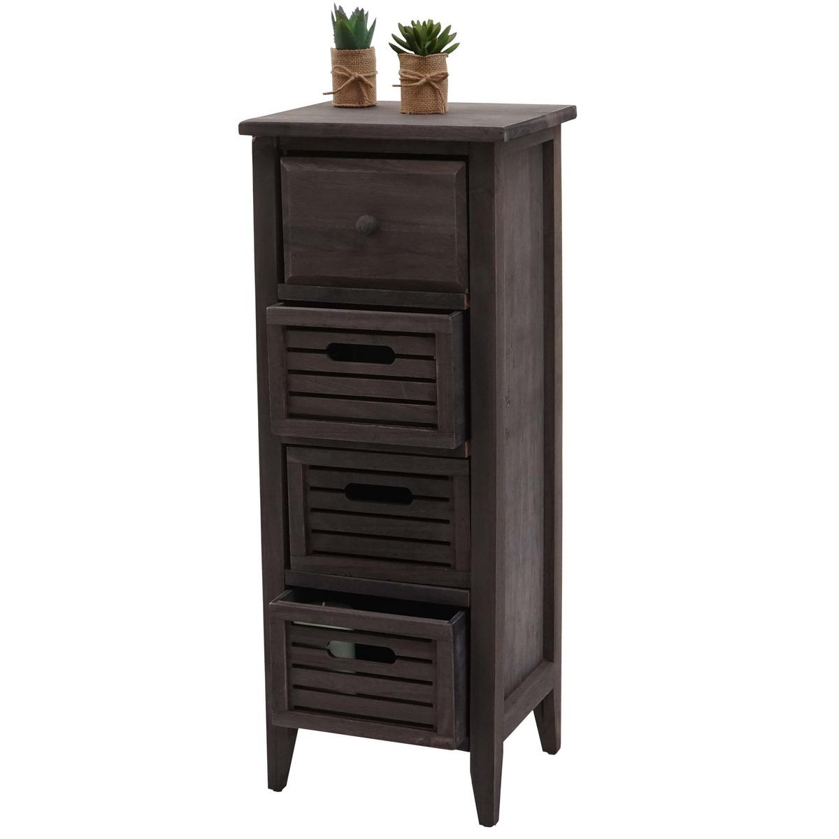 KOMMODE Grau, Braun - Braun/Grau, Holz (30/74/25cm) - MCW