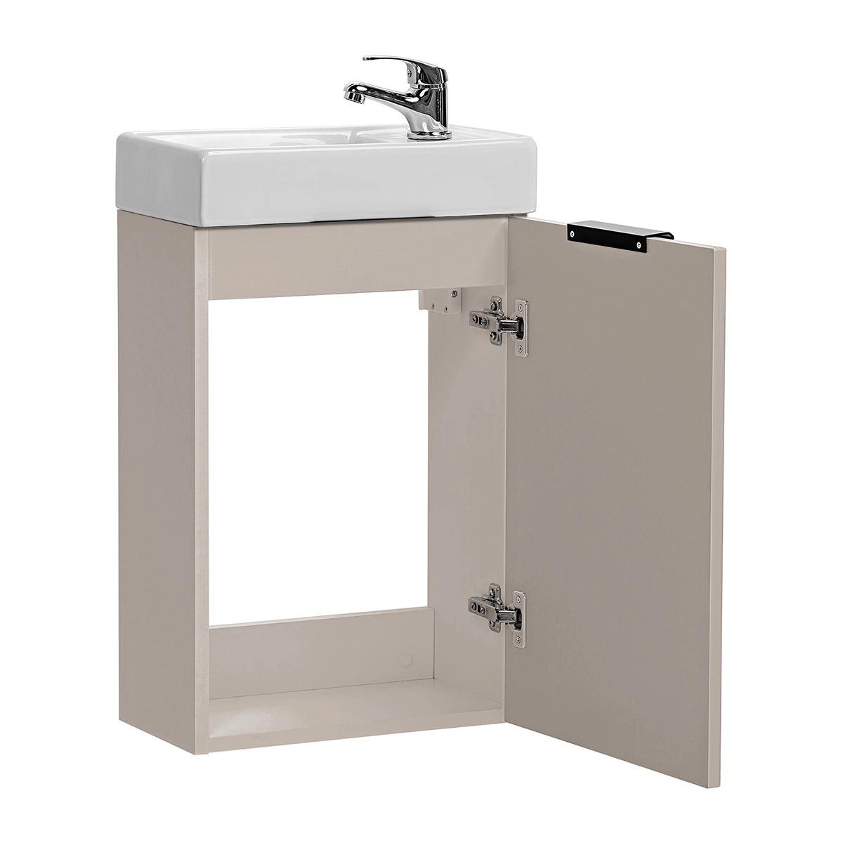 HANDWASCHBECKEN-MÖBEL 40cm Adriel Kaschmir - Beige, Holzwerkstoff (40/66/22cm) - Petits-meubles