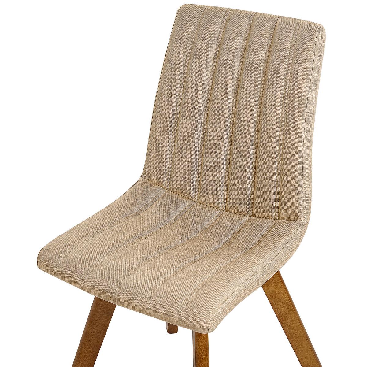 ESSZIMMERSTUHL 2er-Set Polsterbezug Beige Calgary - Beige, Holz/Textil (45/84/53cm) - Beliani